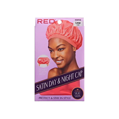 RED SATIN DAY & NIGHT CAP