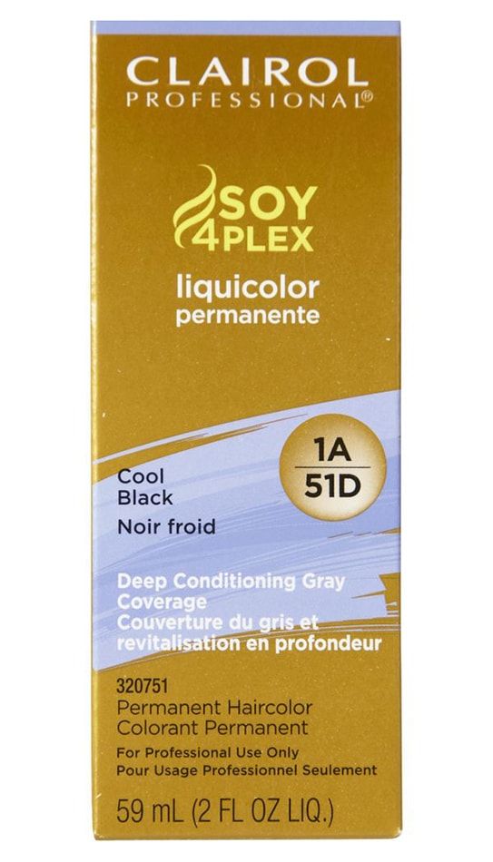 Clairol Soy4Plex 1A/51D Cool Black LiquiColor Permanent Hair Color