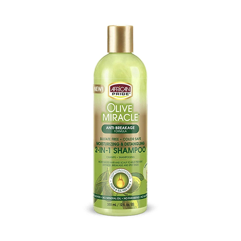 African pride, olive miracle, anti-breakage 2- in 1 shampoo ￼