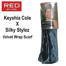 Red silky styles x Keyshia Cole Velvet Wrap scarf