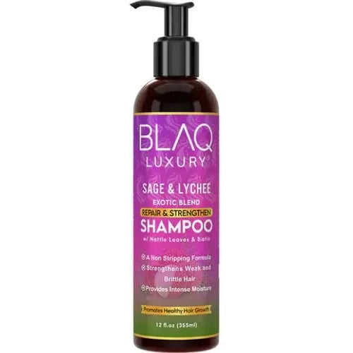 Blaq Luxury Sage & Lychee Repair and Strengthen Shampoo 12oz